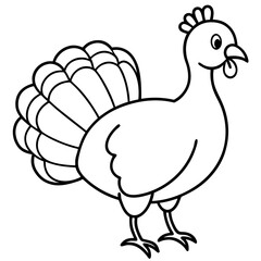 Graceful Turkey Drawing