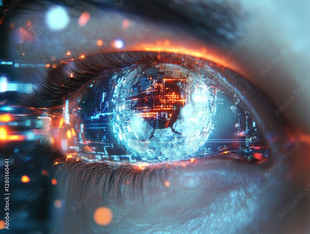 Poster ai cybersecurity systems counter advanced digital threats.