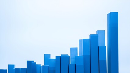 Data visualization growth trends modern office graphic design abstract environment top-down view business insights