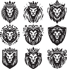 Obraz premium Lion Head Logo Designs