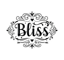 Beautiful  typography vector on white background, black and white Design