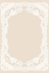 Fototapeta premium Decorative lace border background poster template