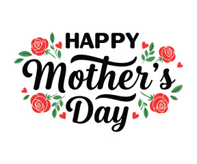 Vector flowers with lettering 