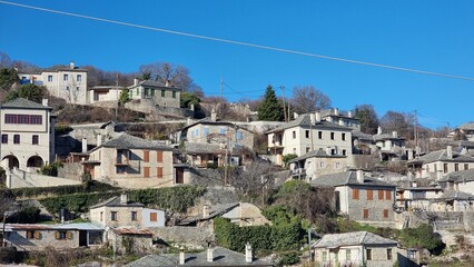 Obraz premium monodedri village in ioannina perfecture greece