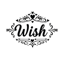 Happy birthday text, happy birthday  typography 'wish' lettering design vector