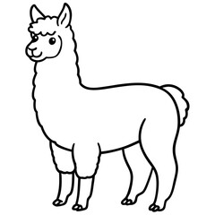 Minimalist Alpaca Vector