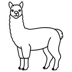 Minimalist Alpaca Vector