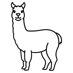 Minimalist Alpaca Vector