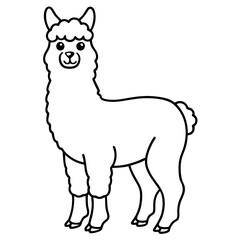 Minimalist Alpaca Vector