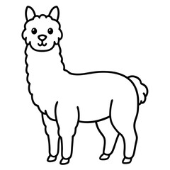 Minimalist Alpaca Vector