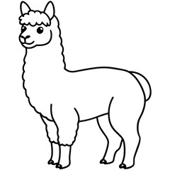 Minimalist Alpaca Vector