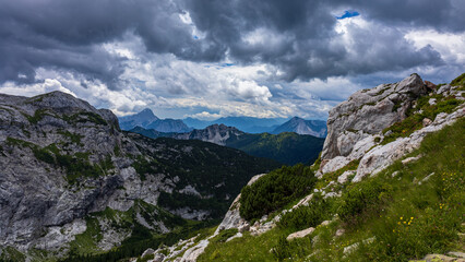 trekking day in the mountains of Friuli Venezia-Giulia