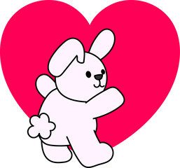 토끼, 하트