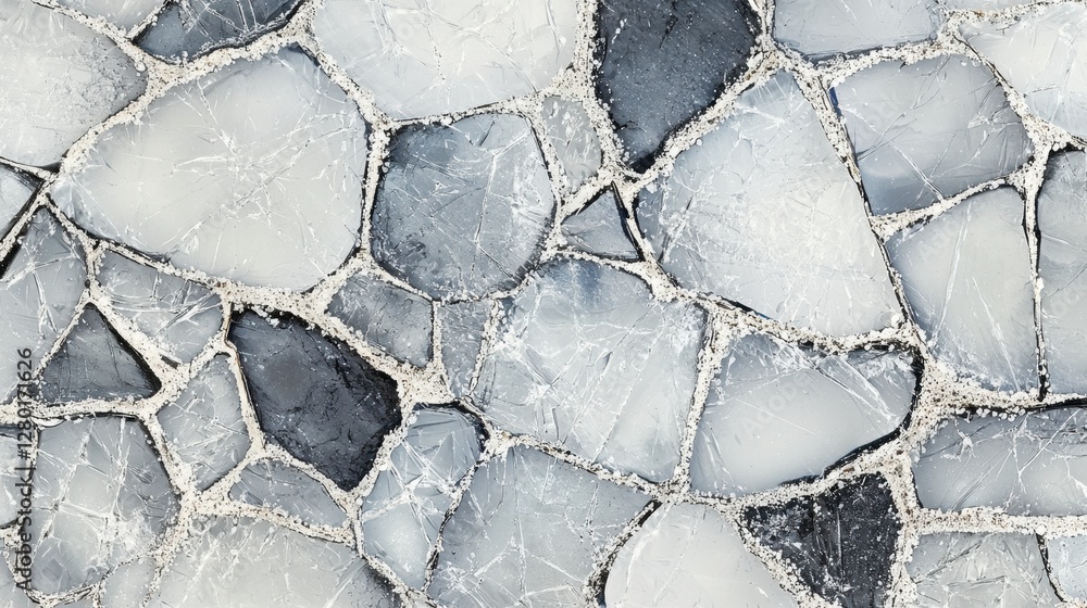 Poster a shattered glass pattern with a clean transparent look and realistic depth.