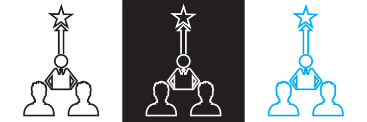 Succession Planning Icon.   isolated on white and black background. Vector illustration. EPS 10