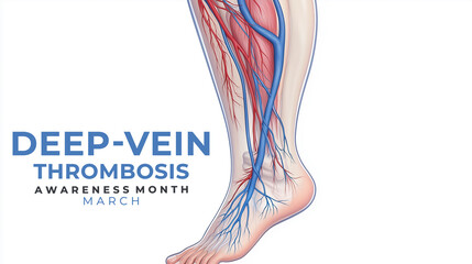 Deep-Vein Thrombosis Awareness Month. Thrombosis concept illustration.