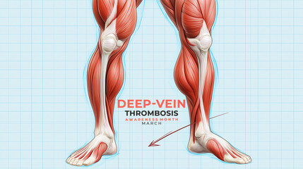 Deep-Vein Thrombosis Awareness Month. Thrombosis concept illustration.