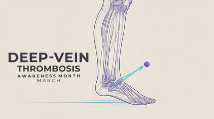 Deep-Vein Thrombosis Awareness Month. Thrombosis concept illustration.