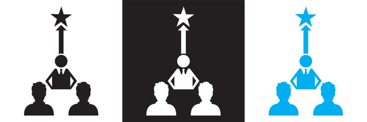 Succession Planning Icon.   isolated on white and black background. Vector illustration. EPS 10