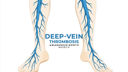 Deep-Vein Thrombosis Awareness Month. Thrombosis concept illustration.