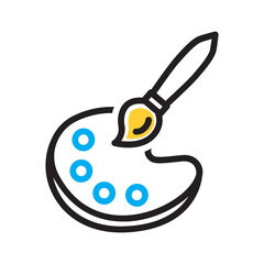  Vector multi color icon for Paint kit