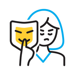  Vector multi color icon for Catfifishing