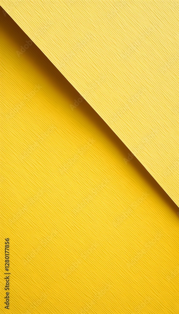 Poster two planes of yellow paper create an appealing abstract composition