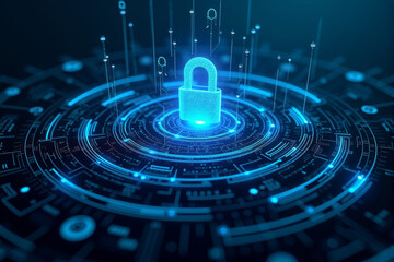 A layered digital vortex with AI-powered encryption elements, symbolizing cybersecurity, blockchain, and data protection technology..