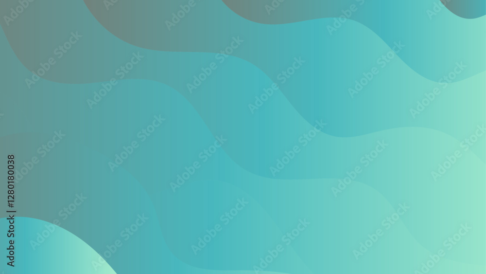 Poster Blue abstract Colorful gradient design. Fluid shape papercut style colorful design. Background with wavy surface with Tech glow from curved lines Design. Gradient Fluid Wave Banner Template