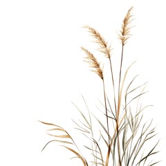 Fototapeta premium Pampas grass isolated on white background.