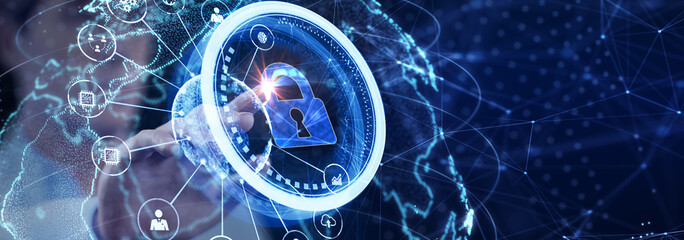 Cyber security data protection business technology privacy concept.