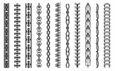 黒い装飾罫線のイラスト素材