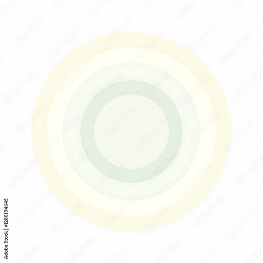 Poster minimalist composition of concentric pastel circles with soft color gradients and clean simplicity