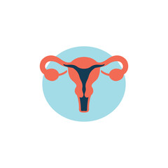 Human reproductive system anatomy logo template