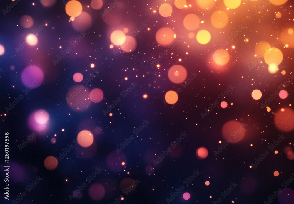Poster vibrant abstract background with colorful bokeh lights and magical glows for stylish designs and cre