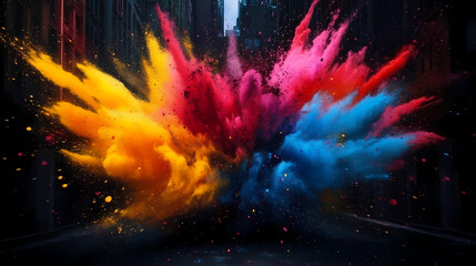 Fototapeta premium Colorful Powder Explosion Wallpaper