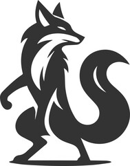 A fox in a battle stance, ears pulled back vector