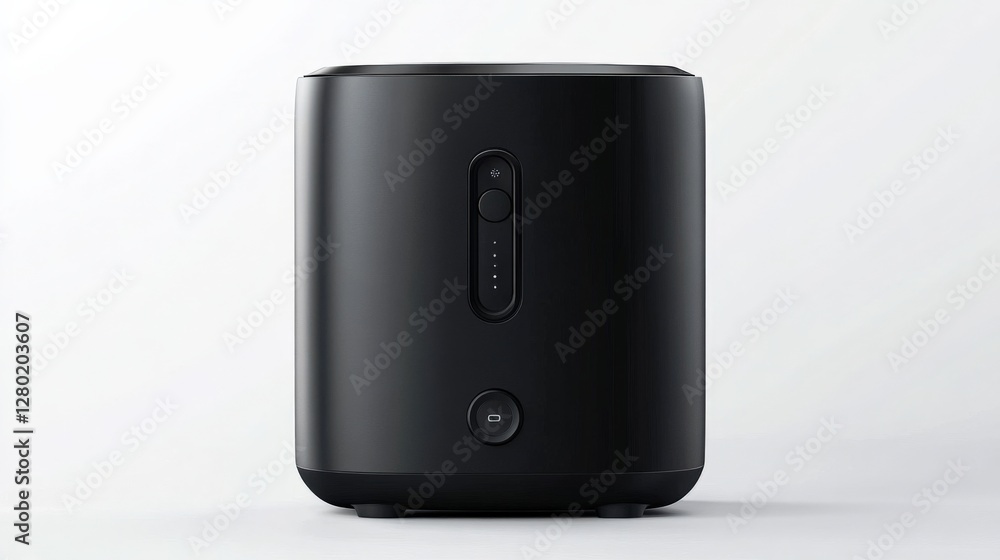 Poster modern black smart device with sleek design on a minimalistic background showcasing technology