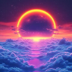 Cosmic Eclipse Above Clouds