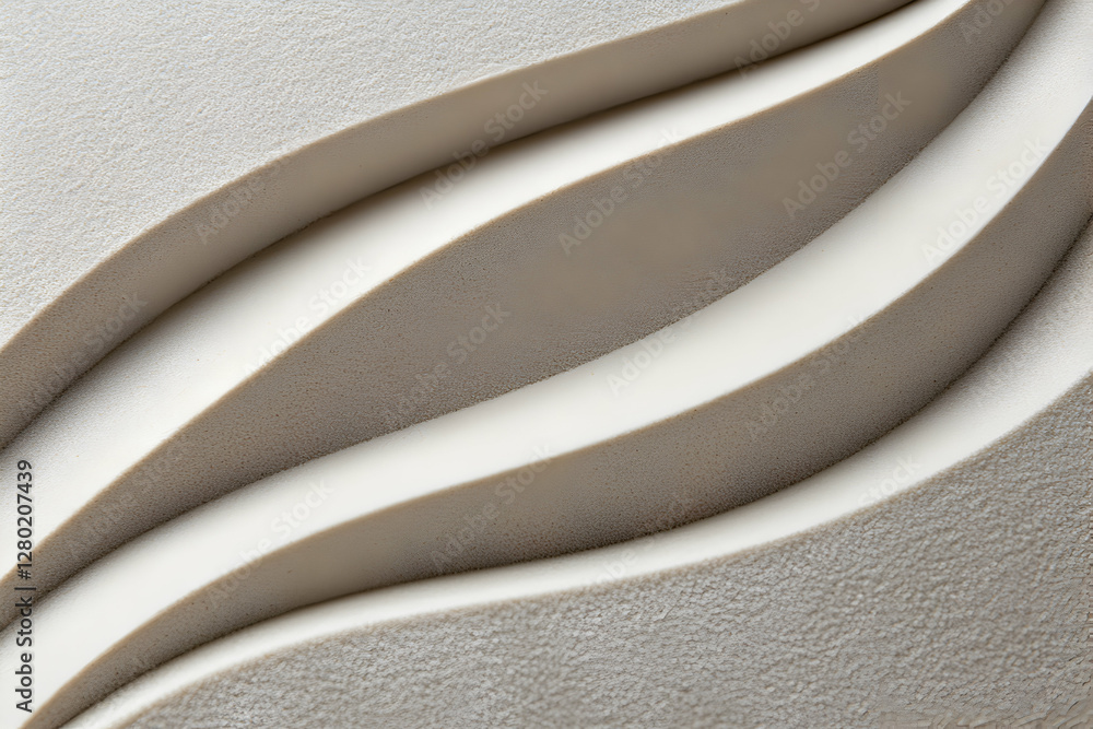 Poster abstract beige textured background. curved layers create a visually interesting pattern. ideal for d
