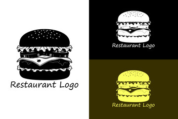 beef burger with detailed layers, beef patty, meal, fast food, restaurant logo, food van, food cart, foodie, food service, food delivery, delicious, food blog, vector, logo, abstract