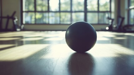 HIIT workout with medicine ball slams in a clean gym. Featuring full-body strength and explosive power