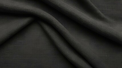 Fototapeta premium Black Hessian Fabric: Rustic Textile Texture Background