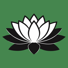 lotus flower on green background