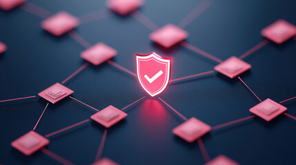 Blockchain Security and Smart Contract Protection Strategies, Network security with digital shield...