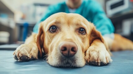 Compassionate Care for Stray Dog During Spay Surgery at Animal Shelter for Sterilization