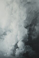 Obraz premium Dramatic grey cloudscape, sky, abstract art