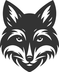 A fox with narrowed eyes, ready to pounce vector