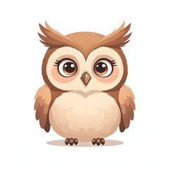 Naklejka premium owl on white background