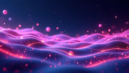 Fototapeta premium Glowing Network Structure, A Futuristic Tech Representation